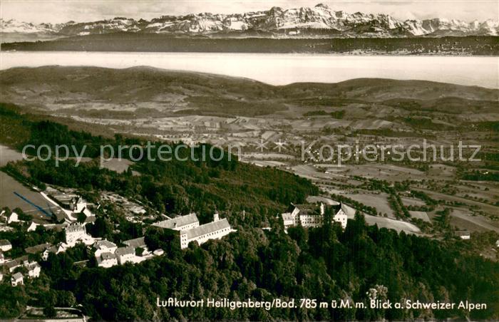 Heiligenberg Baden Fliegeraufnahme mit Schweizer Alpen