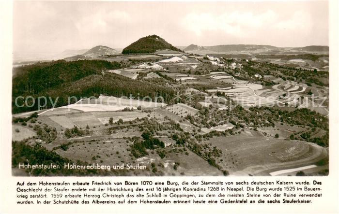 Hohenstaufen Hohenrechenberg und Stuifen Fliegeraufnahme