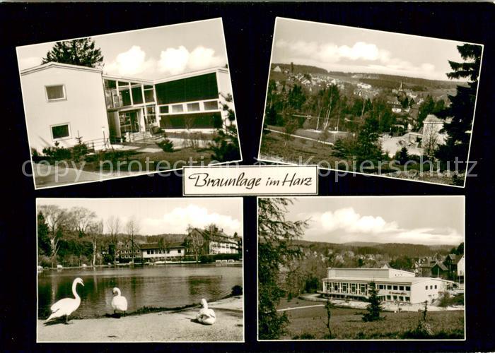 Braunlage Harz Kurmittelhaus Kurparkteich Blick auf den Ort Das Kurhaus