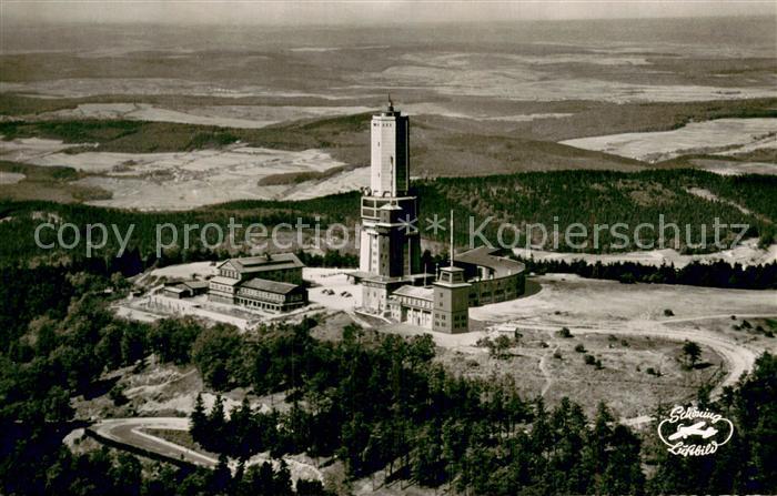 Grosser Feldberg Taunus Aussichts Fernseh und Fernmeldeturm Fliegeraufnahme