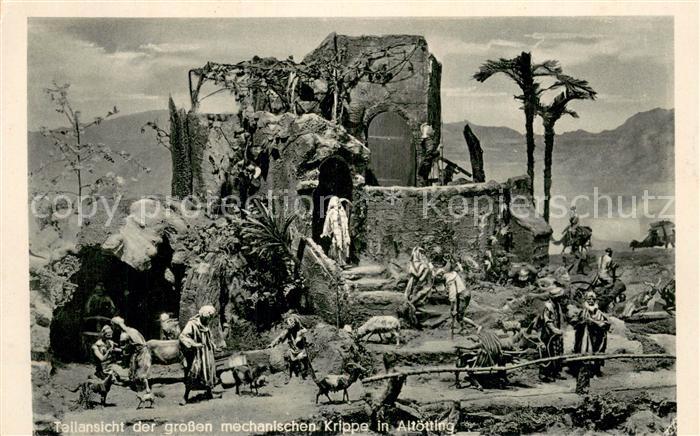 Altoetting Teilansicht der grossen mechanischen Krippe am Kapellplatz