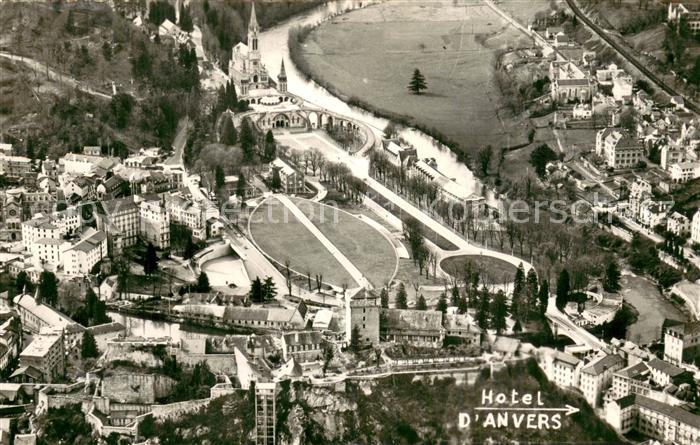 Lourdes Hautes Pyrenees Hôtel d Anvers vue aérienne