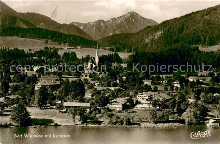 Bad Wiessee Ortsansicht mit Blick zum Kampen Tegernseer Berge