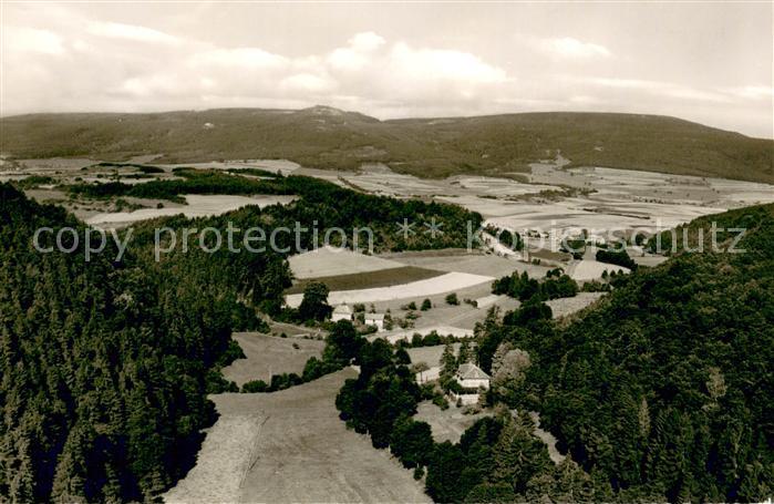 Eschwege Blick vom Bilstein ueber das Hoellental auf den Meissner
