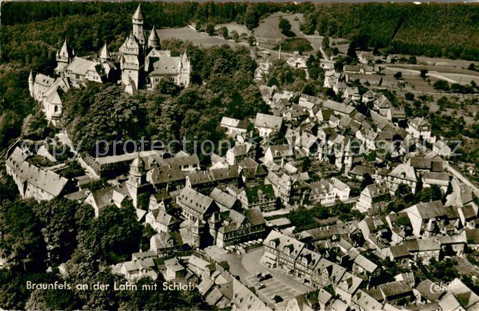 Braunfels Stadtbild mit Schloss an der Lahn
