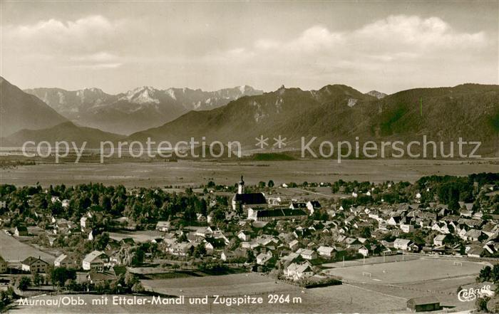 Murnau Staffelsee mit Ettaler Mandl und Zugspitze Wettersteingebirge