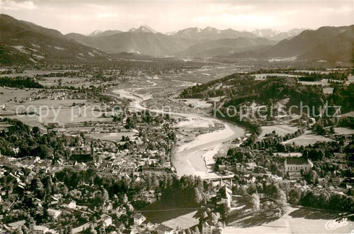 Bad Toelz Blick ins Isartal mit Juifen Demmeljoch Karwendel