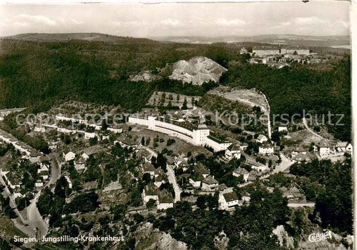 Siegen Westfalen Fliegeraufnahme mit Jungstilling Krankenhaus