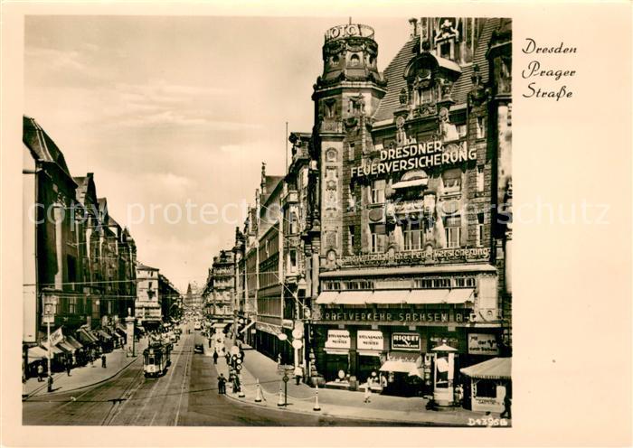 DRESDEN Elbe Prager Strasse vor der Zerstoerung 1945