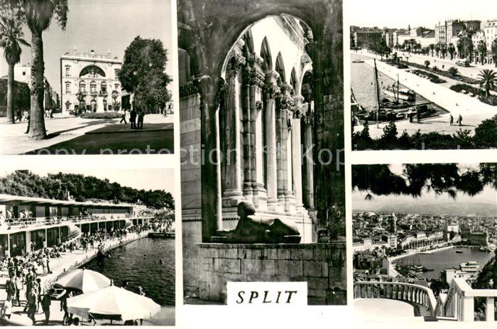 Split Spalato Teilansichten Strandbad Kirche Panorama