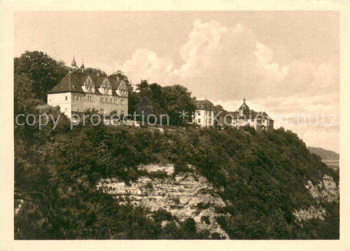 Dornburg Saale Die drei Schloesser Goetheschloss Rokokoschloss Altes Schloss