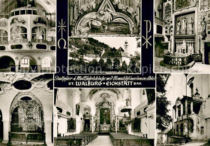 Eichstaett Oberbayern Stadtpfarr und Wallfahrtskirche mit Benediktinerinnen Abte