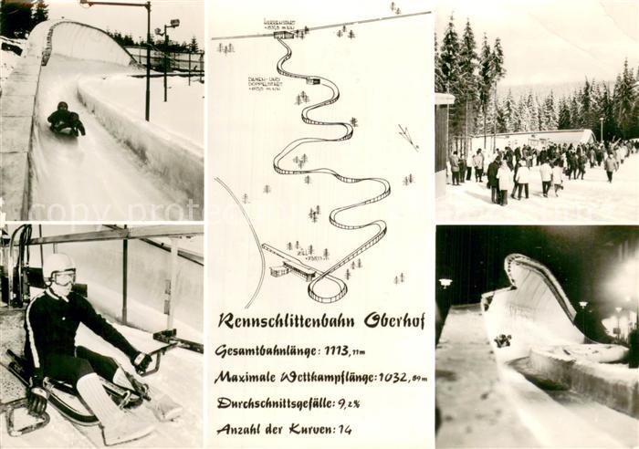 Oberhof Thueringen Rennschlittenbahn Teilansichten