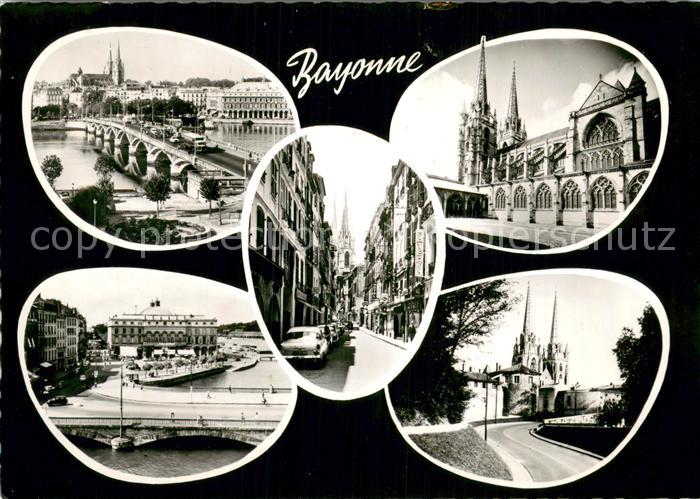 Bayonne 64 Le Pont St Esprit La Cathedrale Rue Port Neuf Hotel de Ville Le Boule
