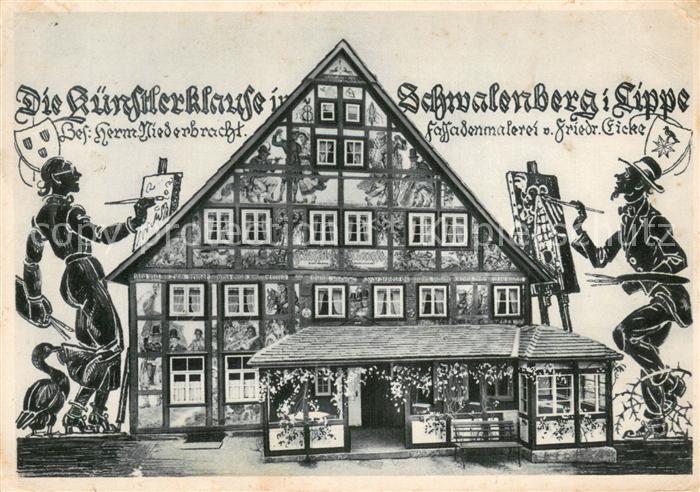 Schwalenberg Kuenstlerklause Hofladenmalerei