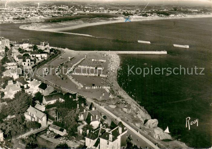 Croix de Vie Vendee Vue aérienne sur la plage et sur Saint Gilles sur Vie