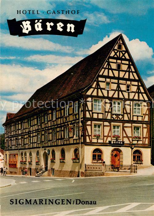 Sigmaringen Hotel-Gasthof Baeren Aussenansicht Fachwerkhaus