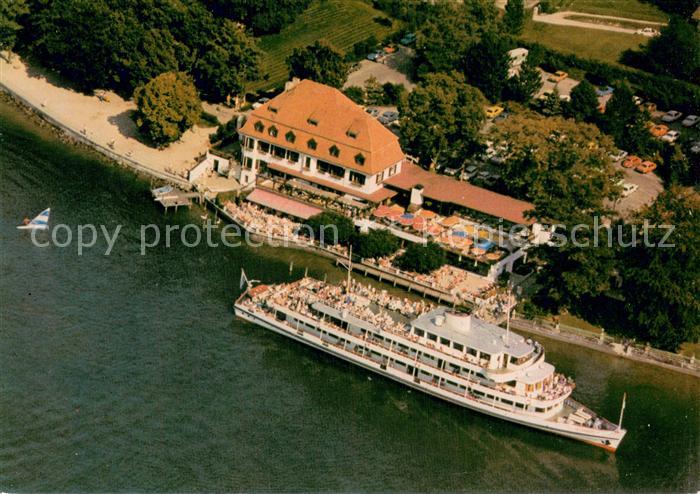 Berg Oberhausen Fliegeraufnahme Strand-Hotel Schloss Touristenschiff