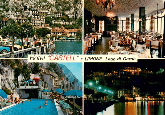 Limone sul Garda Hotel Castell Pool u. bei Nacht