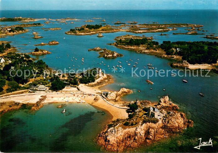 Ile-de-Brehat Fliegeraufnahme La plage de Guerzido