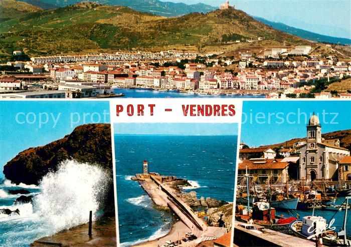 Port-Vendres 66 Teilansichten m. Kueste u. Kirche