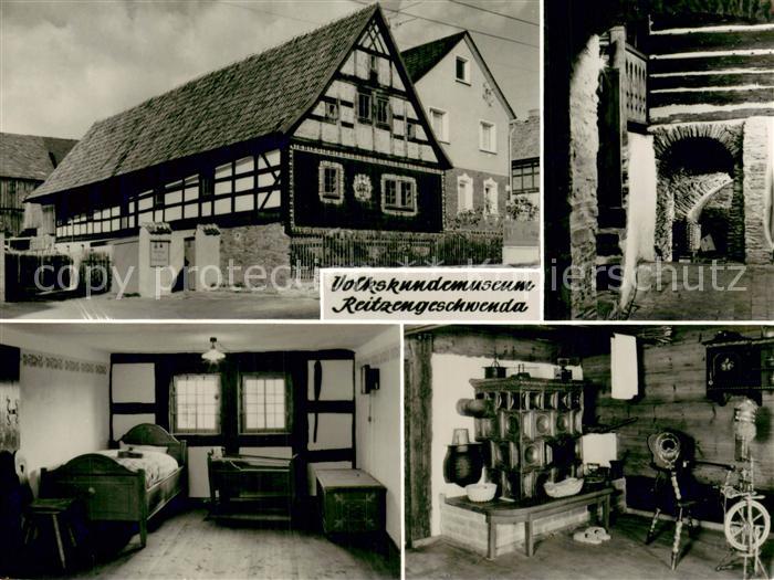 Reitzengeschwenda Volkkundesmuseum Teilansichten Fachwerkhaus