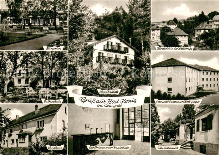 Bad Koenig Odenwald Kurgarten Balkonhaus Sandhaus Odenwald-Sanatorium-Wolf-Zimpe
