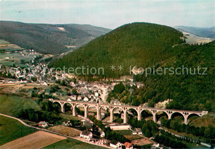 Willingen Sauerland Fliegeraufnahme Zug-Bruecke