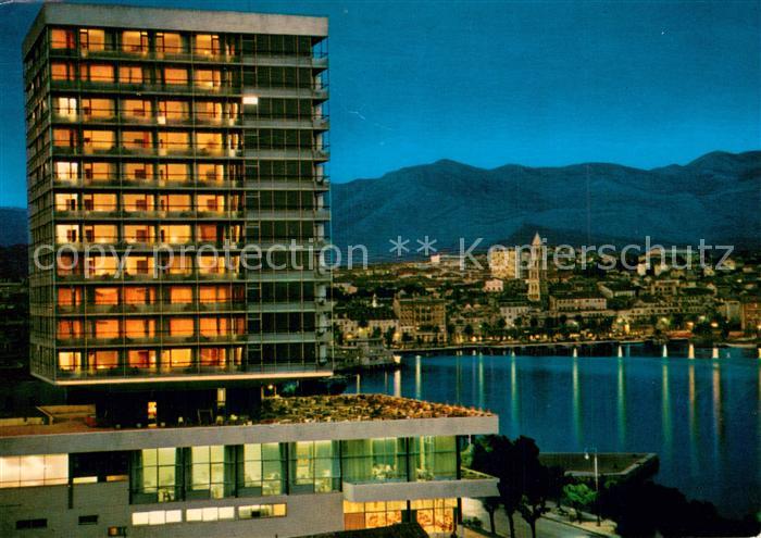 Split Spalato Hotel Marjan bei Nacht