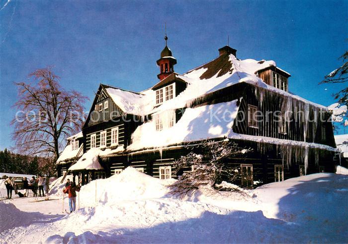 Nova Louka Czechia jagdschloesschen im Winter Schnee