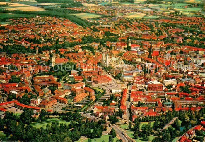 Muenster Westfalen Fliegeraufnahme Altstadt