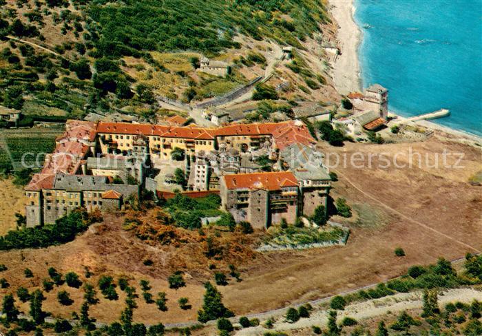 Berg Athos Fliegeraufnahme Kloster Iviron