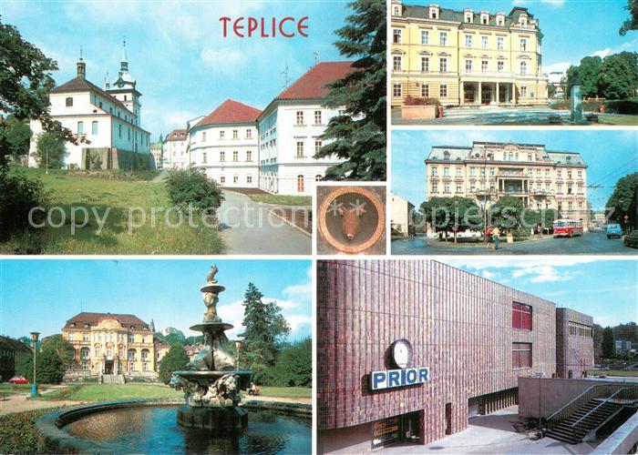 Teplice  Teplitz-Schoenau CZ Teilansichten m. Brunnen
