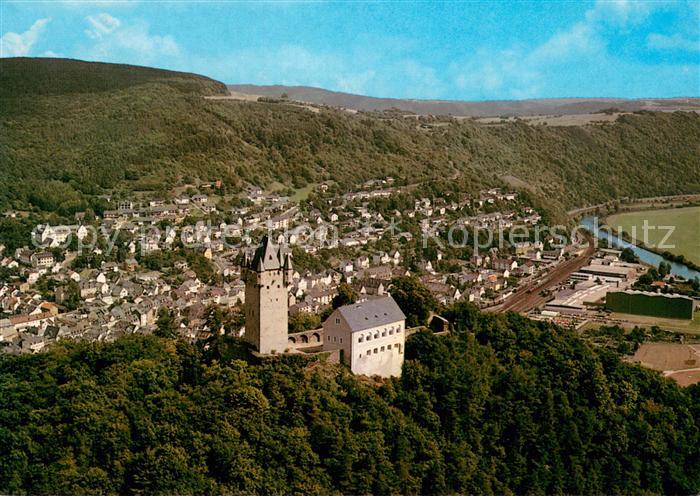 Nassau Bad Fliegeraufnahme Stammburg Nassau-Oranien