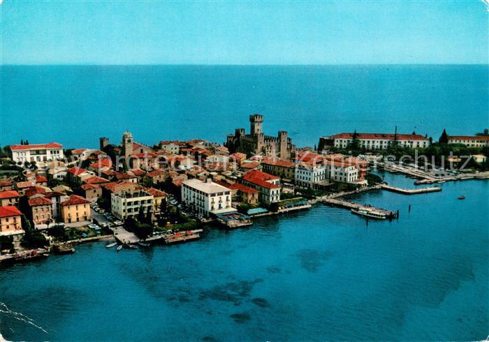 Lago di Garda Fliegeraufnahme Halbinsel von Sirmione