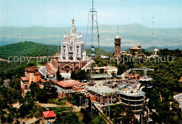 Barcelona Cataluna Fliegeraufnahme Tibidabo