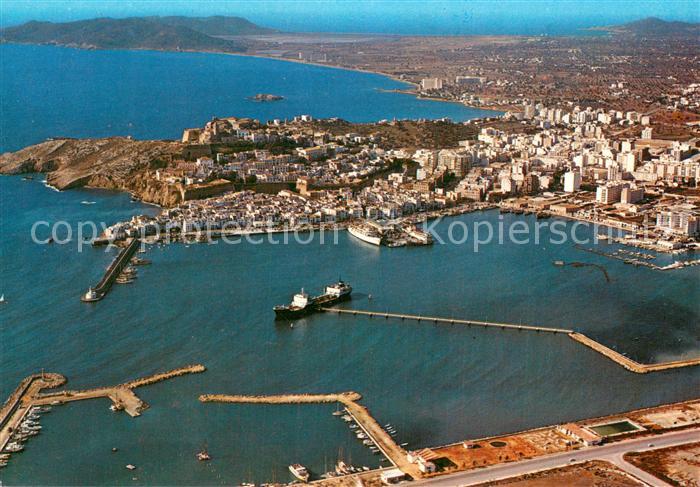 Ibiza Islas Baleares Fliegeraufnahme Puerto Hafen