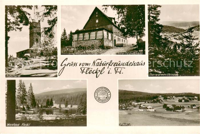 Fleckl Asenturm Naturfreundehaus Oberwarmensteinach Waldbad Panorama