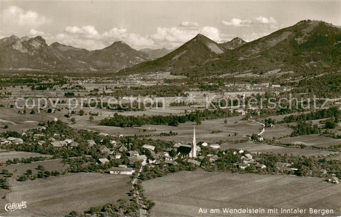 Au Inn am Wendelstein mit Inntaler Bergen Fliegeraufnahme
