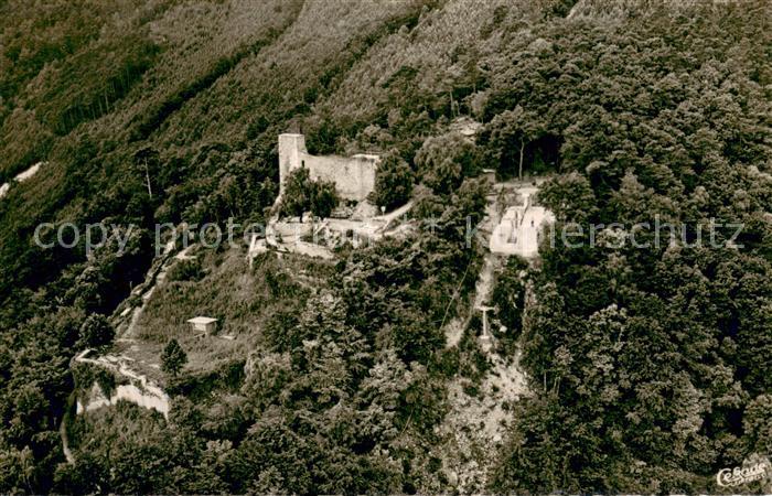 Edenkoben Fliegeraufnahme mit Rietburg Sesselbahn und Bergstation
