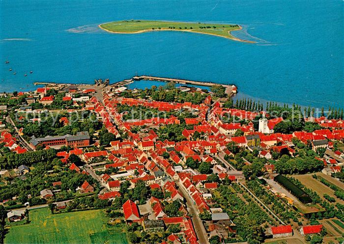 Aeroskobing Byen med de rode Tage Fliegeraufnahme