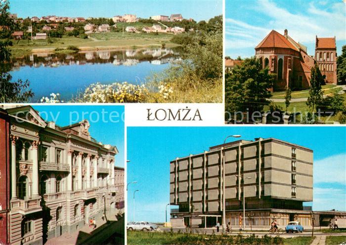 Lomza Frament miastaGotyckakatedra przebudowana Klasycystyczny budynek sadu Hote