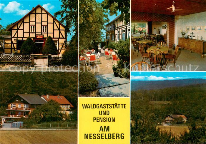 Coppenbruegge Waldgaststaette und Pensionshaus Am Nesselberg Terrasse Gaststube