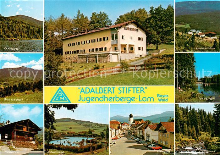 Lam Oberpfalz Adalbert Stifter Jugendherberge Schwimmbad Marktplatz Teilansichte