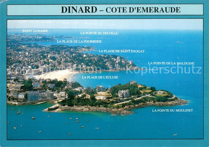 Dinard 35 La plage de l’Ecluse et la pointe de la Malouine Vue aerienne