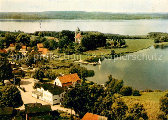 Bosau Fliegeraufnahme mit Strauers Hotel
