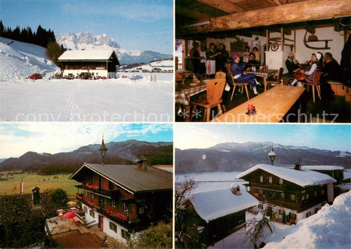 Kirchberg Tirol Jausenstation Hennleiten Gaststube Panorama
