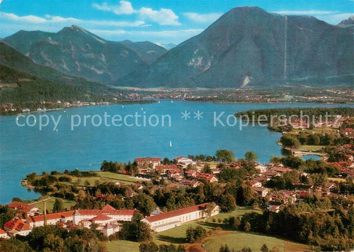 Bad Wiessee Tegernsee mit Wallberg und Bodenschneid Fliegeraufnahme