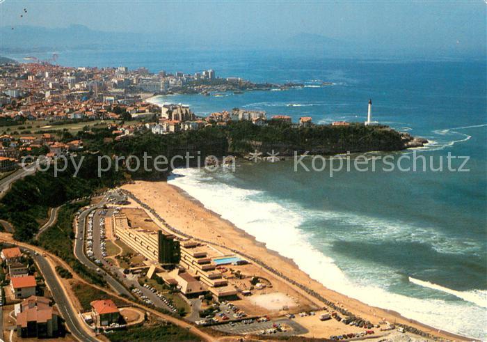 Anglet 64 La Pointe St Martin Dans le fond Biarritz Vue aerienne