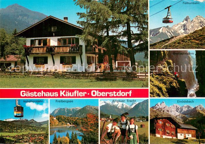 Oberstdorf Gaestehaus Kaeufler Nebelhornbahn Freibergsee Allgaeuer Tracht Fellho